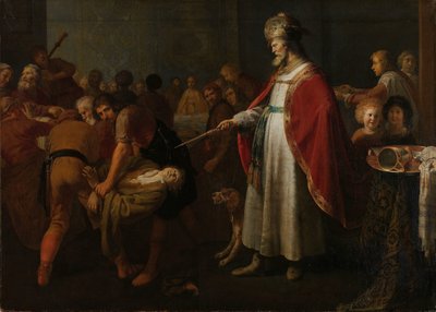 La parábola del invitado a la boda indigno de Jacob Adriaensz. Backer (attributed to)