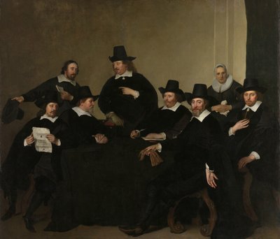 Regentes del Instituto Nieuwe Zijds para el Socorro de los Pobres, Ámsterdam, c. 1650 de Jacob Adriaensz. Backer