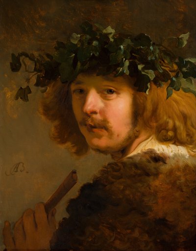 Pastor con una flauta (Autorretrato) de Jacob Adriaensz. Backer