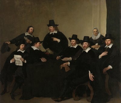 Regentes del Instituto Nieuwe Zijds para el Alivio de los Pobres al Aire Libre, Ámsterdam, c.1650 de Jacob Adriensz Backer
