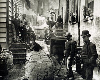 Vista de Little Italy, Mulberry Street, Nueva York, EE. UU., c. 1890 de Jacob August Riis