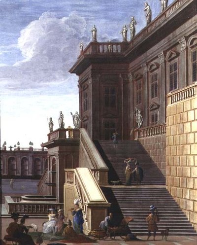 El Patio de un Palacio Barroco de Jacob Balthasar Peeters