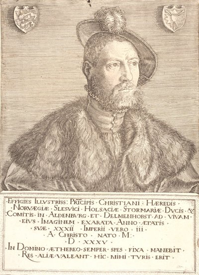 Retrato del Rey Cristián III de Jacob Binck