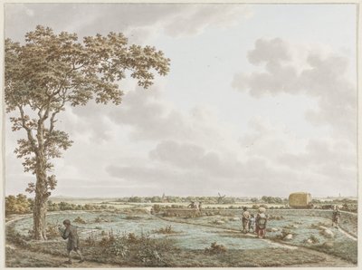 La Montaña de la Mesa en el paisaje, vista desde el Sint-Janskerkhof cerca de Laren
La Montaña de la Mesa cerca de Blaricum en cuatro caras (título de la serie) de Jacob  Cats
