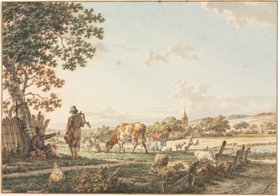 Pastoral Landscape with Village de Jacob Cats