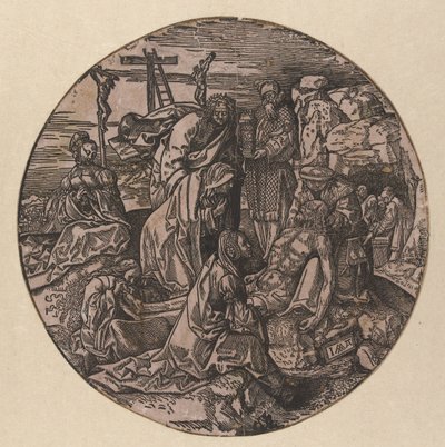 Temblor y sepultura de Cristo The Round Passion (título de la serie) de Jacob Cornelisz van Oostsanen