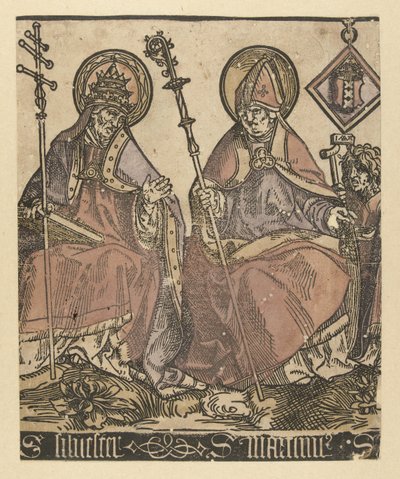 Santos Silvestre y Martinus Santos con Anna en Drieën (título de la serie) de Jacob Cornelisz van Oostsanen