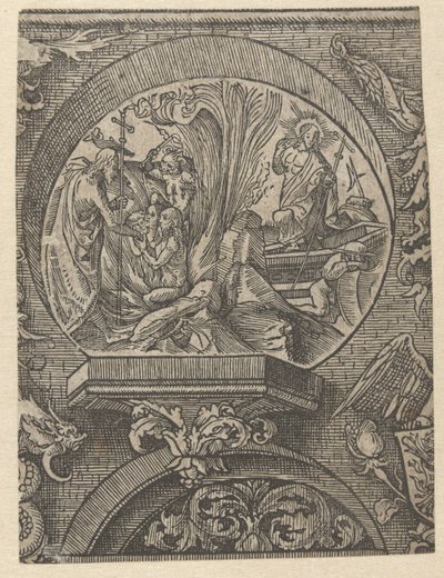 La Ascensión y Resurrección de Cristo El Credo (título de la serie) de Jacob Cornelisz van Oostsanen