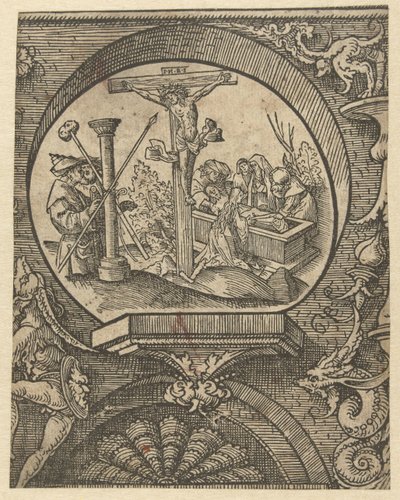 La Crucifixión y Sepultura de Cristo El Credo (título de la serie) de Jacob Cornelisz van Oostsanen