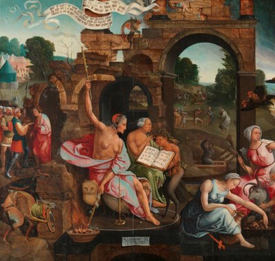 Saúl y la bruja de Endor de Jacob Cornelisz van Oostsanen