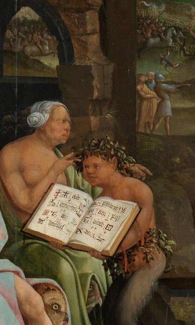 Saúl y la bruja de Endor de Jacob Cornelisz van Oostsanen