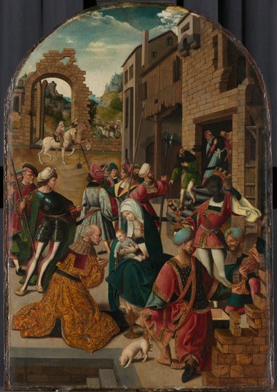 La adoración de los magos, c. 1510 de Jacob Cornelisz van Oostsanen