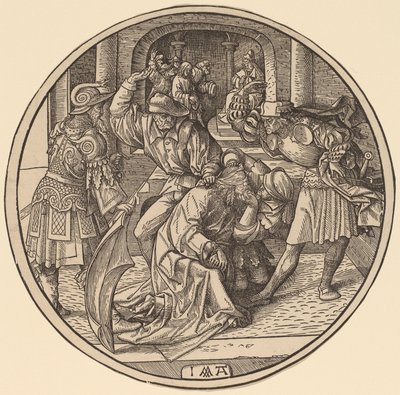 La burla de Cristo y Cristo ante Caifás de Jacob Cornelisz van Oostsanen