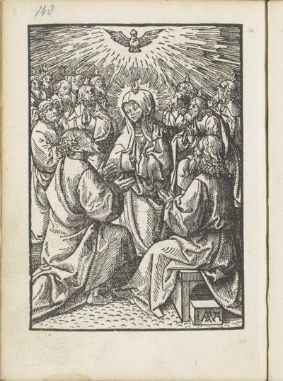 Derramamiento del Espíritu Santo La pequeña pasión (título de la serie) de Jacob Cornelisz van Oostsanen