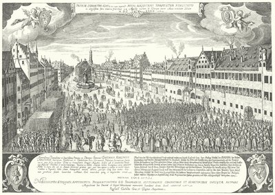 La ciudad de Augsburgo rinde homenaje a Gustavo Adolfo de Suecia de Jacob Custodis