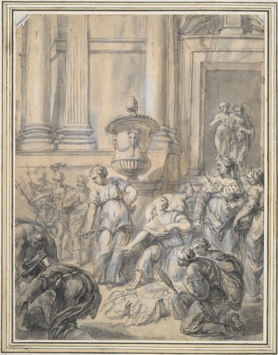 Ulises descubriendo a Aquiles en la corte de Lycomedes de Jacob Denys