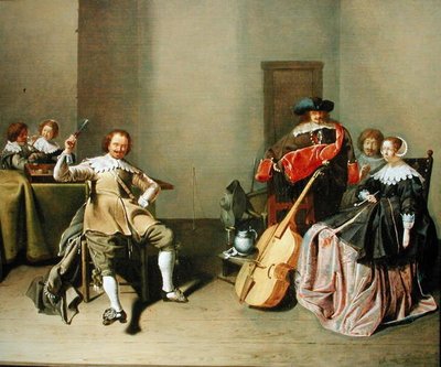 Una compañía alegre en un interior de Jacob Duck
