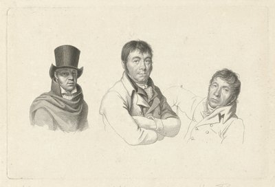 Retratos de Jan Kamphuysen, Dirk Versteegh y Hendrik de Flines de Jacob Ernst Marcus