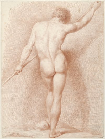 Desnudo masculino de pie, visto desde atrás de Jacob Ernst Marcus