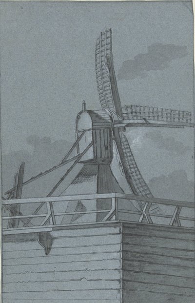 Molino de viento con subestructura de madera de Jacob Ernst Marcus