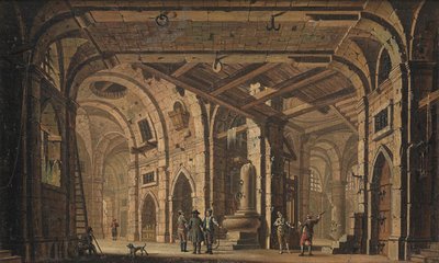 Decoración de prisión con prisioneros y guardias de Jacob Fabris