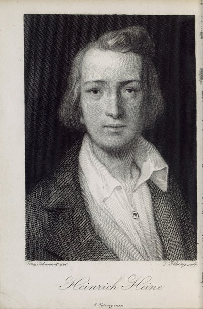 Retrato del poeta Heinrich Heine 1797-1856, 1850 de Jacob Felsing