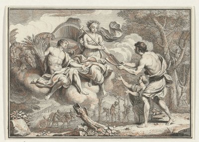 Ceres se aparece a los campesinos
Representaciones de la Bucolia de Virgilio (título de la serie) de Jacob Folkema