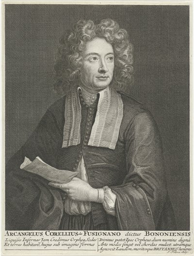 Retrato del compositor y violinista Arcangelo Corelli de Jacob Folkema