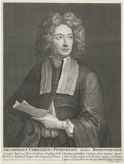 Retrato del compositor y violinista Arcangelo Corelli de Jacob Folkema