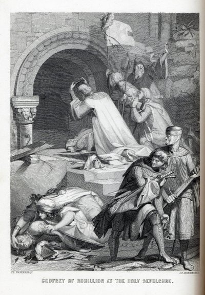 Godofredo de Bouillon en el Santo Sepulcro de Jacob Friedrich Deininger