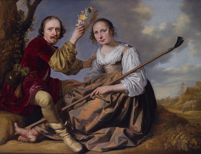 Una pareja en un paisaje pastoral de Jacob Gerritsz Cuyp