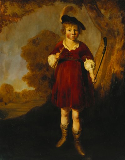 Retrato de un Niño Joven como Pastor, de Pie de Cuerpo Entero, en un Paisaje de Jacob Gerritsz Cuyp