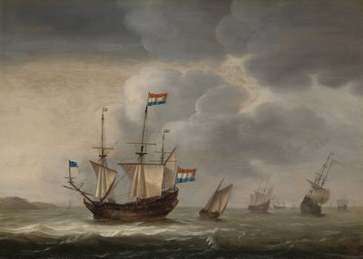 Barcos en la costa de Jacob Gerritz Loef