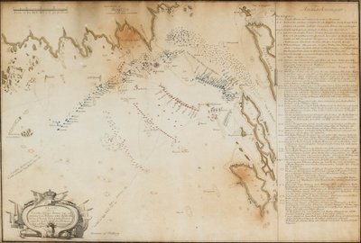 La Batalla de la Bahía de Viborg, 1790 Mapa, 1790 de Jacob Gillberg