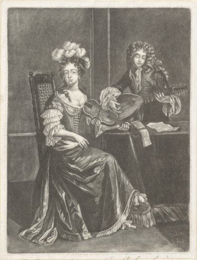 Pareja musical
Damas y caballeros elegantes con ropa contemporánea (título de la serie) de Jacob Gole
