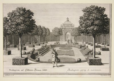 Escena del jardín: Boulingraine ocupado con árboles de Italia de Jacob Gottlieb Thelot