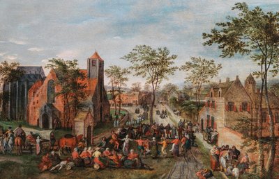 Feria del pueblo, 1580s de Jacob Grimmer