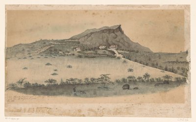Vista de la plantación de Plantersrust en Curazao de Jacob Hendrik van de Poll (signed by artist)
