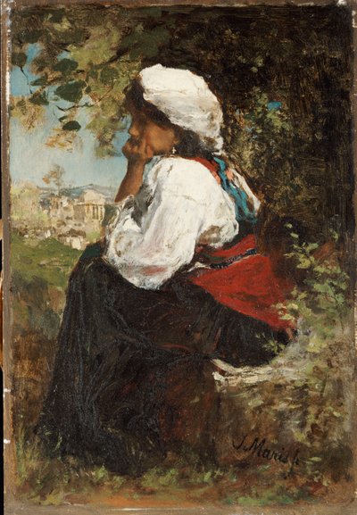 Una chica romana de Jacob Henricus or Hendricus Maris