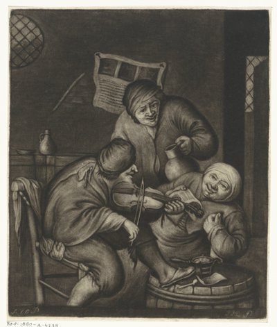 Dos hombres y un violinista de Jacob Hoolaart
