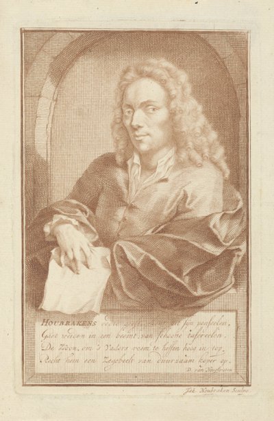 Retrato de Arnold Houbraken de Jacob Houbraken