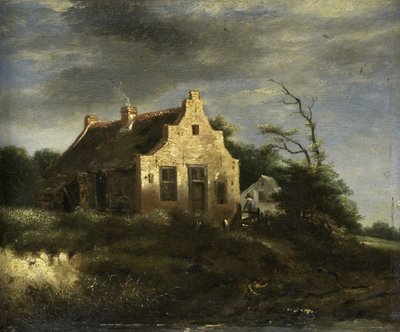 Granja en un paisaje de dunas arbolado de Jacob Isaacksz van Ruisdael (school of)