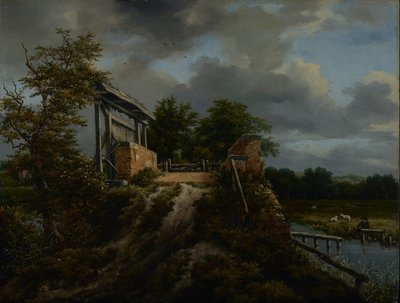 Puente con una esclusa, 1648-9 de Jacob van Ruisdael