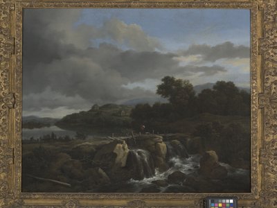 Paisaje con cascada (óleo sobre lienzo) de Jacob van Ruisdael