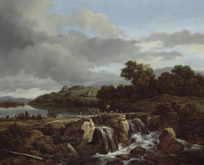 Paisaje con cascada de Jacob van Ruisdael