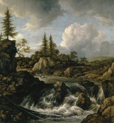 Paisaje con cascada, c.1660 de Jacob van Ruisdael
