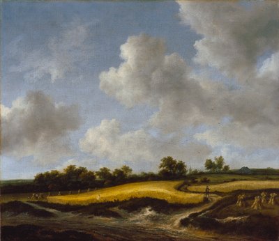 Paisaje con un campo de trigo de Jacob van Ruisdael