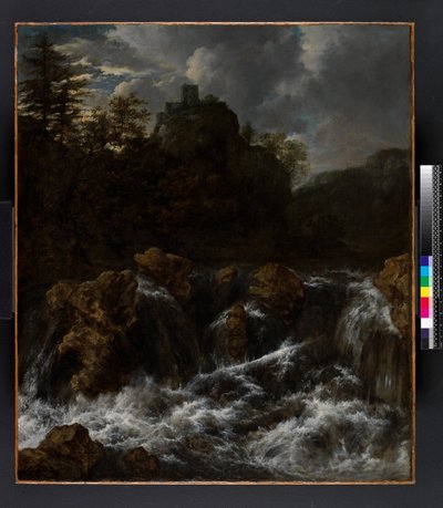 Paisaje con cascada, antes de 1682 de Jacob van Ruisdael