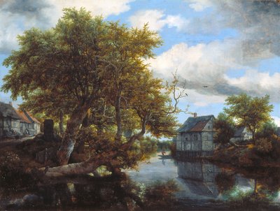 El gran estanque (óleo sobre madera) de Jacob van Ruisdael