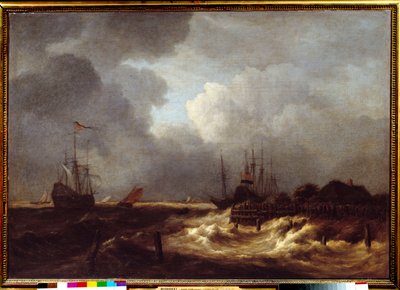 La Tempestad Pintura de Jacob Isaakszoon van Ruisdael (Ruysdael) (1628-1682) siglo XVII de Jacob van Ruisdael